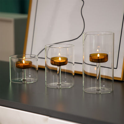 Portadores de velas metálicas para comidas románticas de Navidad y decoración del hogar