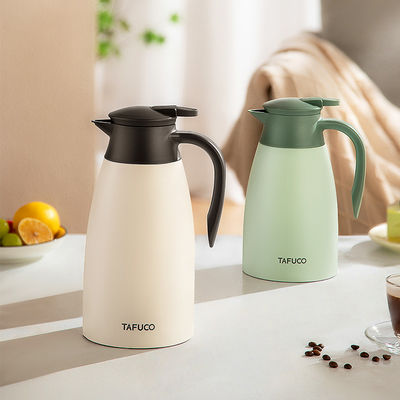 Cafetera de café térmico de acero inoxidable Pot caliente de vacío de 1.5L/2L grande para adultos con tapa