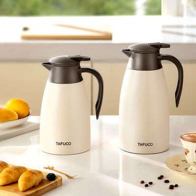 Cafetera de café térmico de acero inoxidable Pot caliente de vacío de 1.5L/2L grande para adultos con tapa