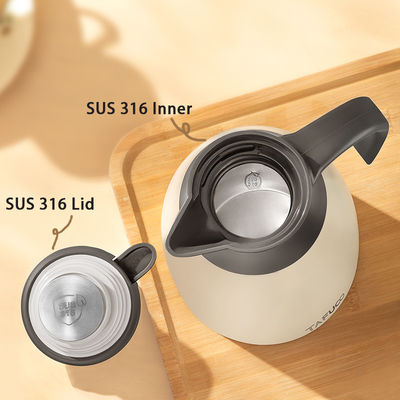 Cafetera de café térmico de acero inoxidable Pot caliente de vacío de 1.5L/2L grande para adultos con tapa