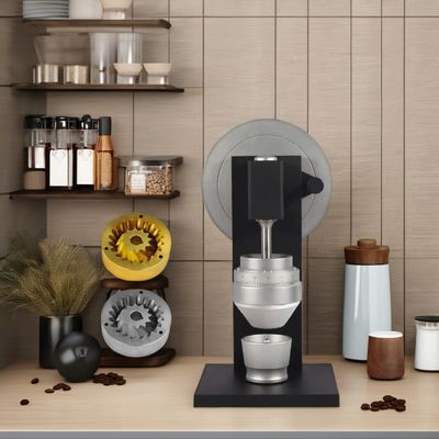 Granero de café manual de acero y aluminio blanco para el hogar kfj127