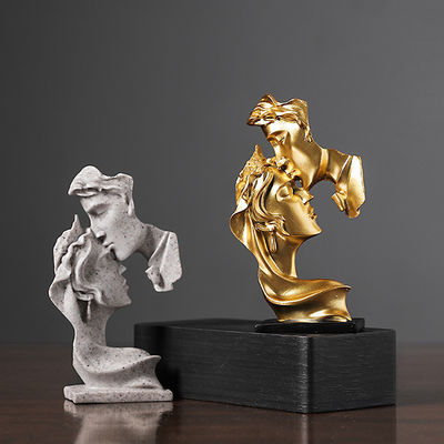 Acento Estatua de pensador de bambú Resina de arte escultura para otra decoración del hogar Color personalizado