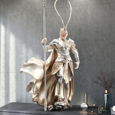 Wukong de fibra de vidrio sólida vs figura de escritorio de Buda Diseño contemporáneo para decoración de oficina