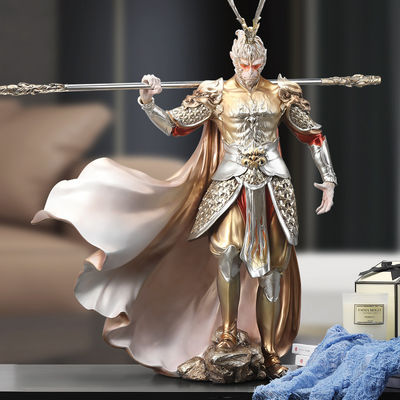 Wukong de fibra de vidrio sólida vs figura de escritorio de Buda Diseño contemporáneo para decoración de oficina