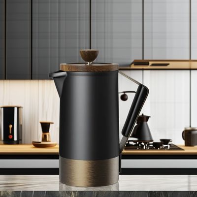 Cuerpo de manija de silicona de cerámica para cafetería comercial Conjunto de prensa francesa para juegos de café y té