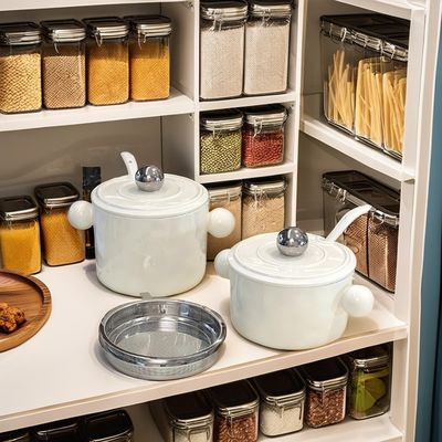 2024 Tendencia Cerámica Doble Oreja en forma de corazón Taza tapa de acero inoxidable Microondas Contenedor de alimentos instantáneos de fideos impresos