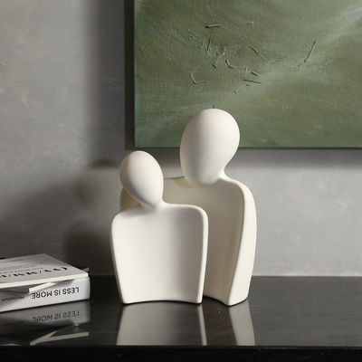 Elevá tu espacio con una estatua de amantes abstractos únicos de bambú escultura de arte cerámico