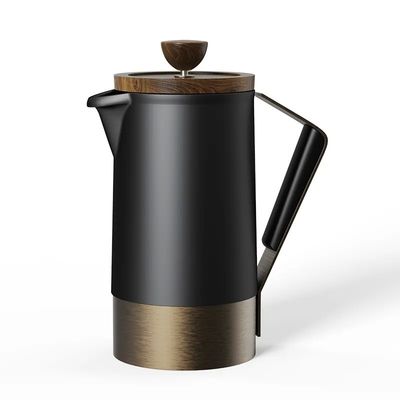 Logotipo personalizado Cerámica Prensa francesa Filtro portátil de acero inoxidable Cafetería