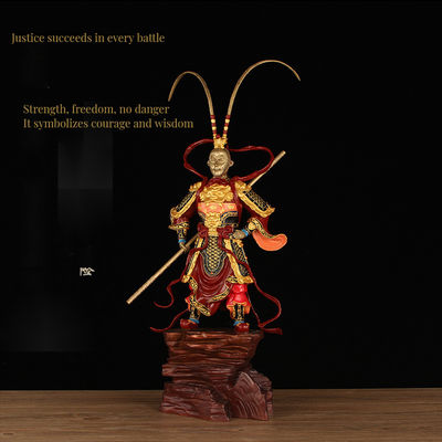 Mito Negro Estatua Sun Wukong-Coruja Dorada 3D Figura Colección de Resina Metal con Materiales