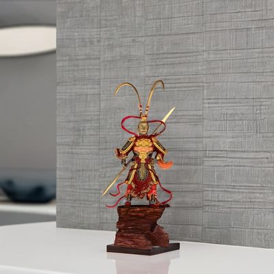 Resina 3D Negro Mito Mono Rey-Sol Wukong Figura de Golden Hoop para el diseño contemporáneo