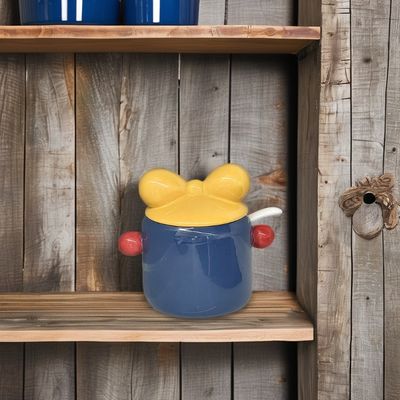 Espacio de cocina Caja de condimentos cerámicos Jar de almacenamiento de alimentos en el microondas para té de galletas de azúcar