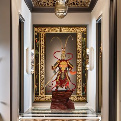 Coleccionable Aniversario Sun Wukong Golden Hoop Resina Negro Mito Rey Mono Figura 3D