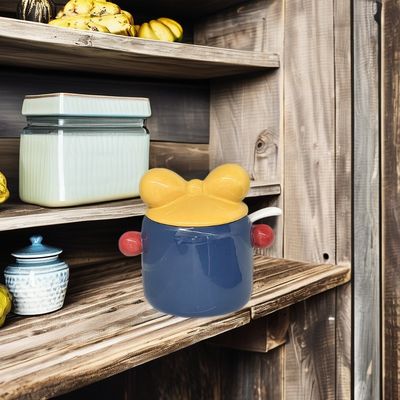 Almacenamiento de cocina Jarrón de cerámica de estilo nórdico con tapa de madera de bambú para la organización de la despensa