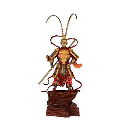 Ornamento de escritorio de aniversario Diseño contemporáneo Figura de metal de Sun Wukong