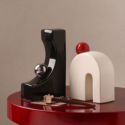 Behanmei Cerámica Bookends Arte moderno estilo antiguo Decoraciones para el hogar final Sala de estar