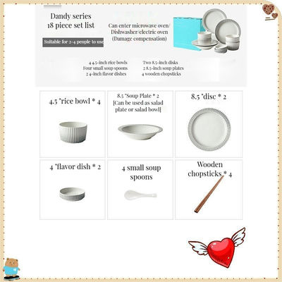 Confección de cerámica de relieve nórdico Ensalada clara Tazas de cuenco Tazas Platillos