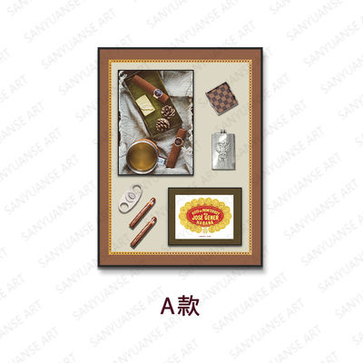Pintura artística de cigarros en 3D de estilo postmoderno perfecta para cafeterías y restaurantes