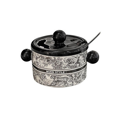 Cuenco de cerámica de estilo nórdico para 1000 ml de utensilios de cocina llenos de mantequilla