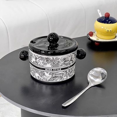 Cuenco de cerámica de estilo nórdico para 1000 ml de utensilios de cocina llenos de mantequilla