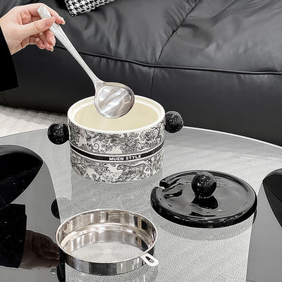 Cuenco de cerámica de estilo nórdico para 1000 ml de utensilios de cocina llenos de mantequilla