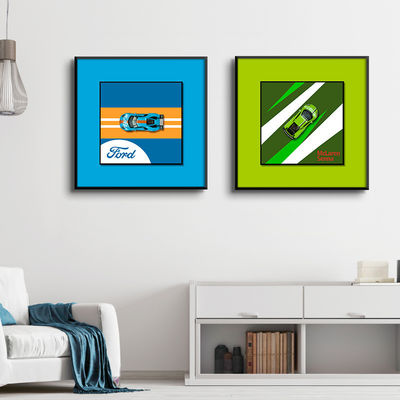 Pintura colgante de coches de aleación eléctrica de estilo postmoderno para decoración del porche del dormitorio infantil
