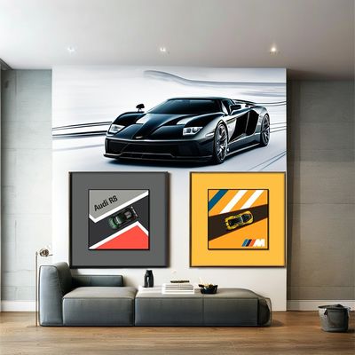 Pintura colgante de coches de aleación eléctrica creativa moderna para la decoración del dormitorio infantil