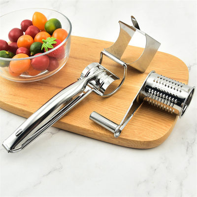 Grateadora rotativa de acero inoxidable 4 Tambores intercambiables para cortar verduras y nueces
