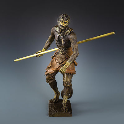 Mito Negro personalizado Wukong Estatua Leyendas Personajes Juego Simios Estatuas 3d Arte de escritorio
