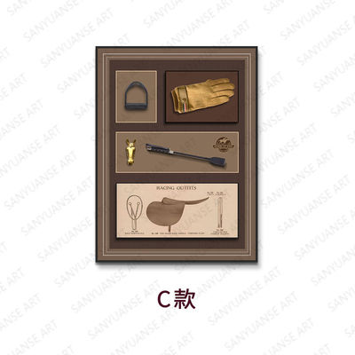 Decoración COATING Vintage European Equestrian 3D Pintura colgante en la pared para el hogar del hotel