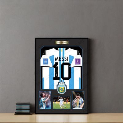 Estilo postmoderno Colección Ronaldo 3D Arte de pared montado Fotograma de camiseta de fútbol