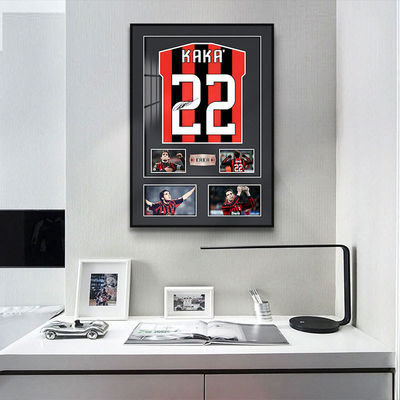 Estilo postmoderno Colección Ronaldo 3D Arte de pared montado Fotograma de camiseta de fútbol