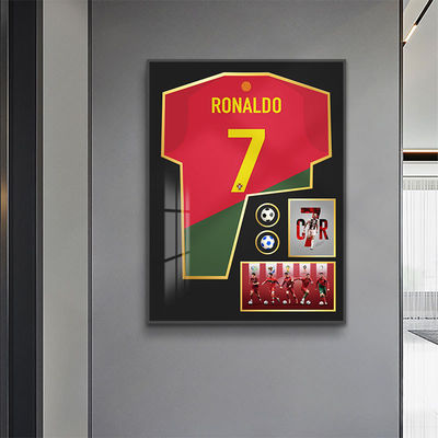Sala de estar Casa Hotel Oficina Color personalizado Colección de camisetas de fútbol Ronaldo Crystal 3