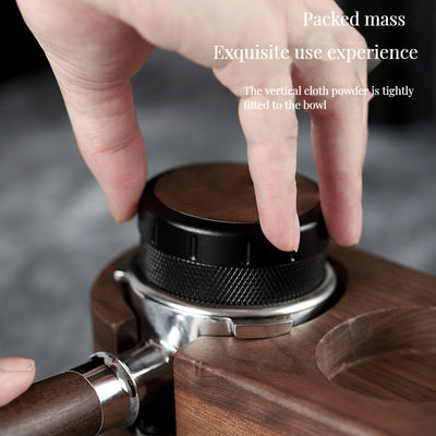 Casa Café Alturas ajustables para expreso con madera de nuez y base de acero inoxidable