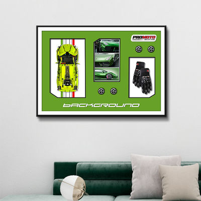 Fin de diseño moderno de vidrio de cristal de automóvil deportivo fondo de pared de arte para el comercio electrónico colgando