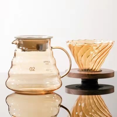 Conjunto de goteo de servidor de café portátil de 600 ml con olla de vidrio resistente al calor