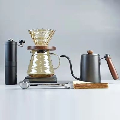 Conjunto de goteo de servidor de café portátil de 600 ml con olla de vidrio resistente al calor