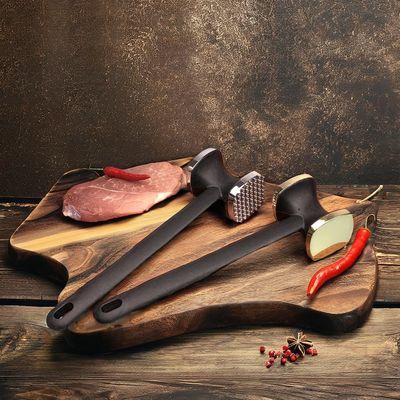 Logotipo personalizado Aceptado Tenderizador de carne Martillo de doble cara para filetes y descongelamiento