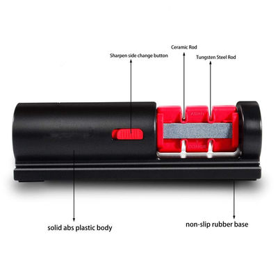 4 en 1 Cerámica Diamante Manual Herramienta del hogar Acero de cuchillo afilador para acero al carbono