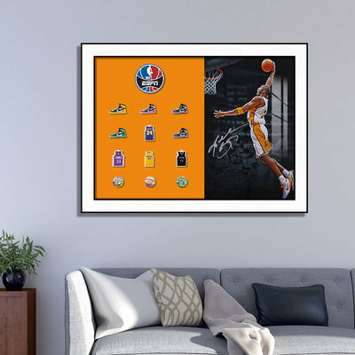 Jordan y LeBron James Estrella de baloncesto murales para la sala de estar y la decoración del dormitorio