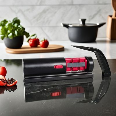 Herramientas de cocina duraderas 4 en 1 afilador manual de cuchillo de acero cerámico de diamante