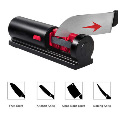 Herramientas de cocina duraderas 4 en 1 afilador manual de cuchillo de acero cerámico de diamante