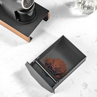 Blanco de diseño moderno Espresso Café Knock Box Marco de madera Metal de aluminio