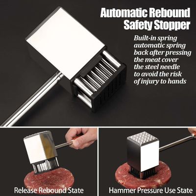 Tenderizador de carne de acero inoxidable de 36 cuchillas para carne de carne de carne de carne de pavo y carne de carne de pavo de grado profesional