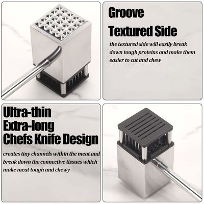 Tenderizador de carne de acero inoxidable de 36 cuchillas para carne de carne de carne de carne de pavo y carne de carne de pavo de grado profesional