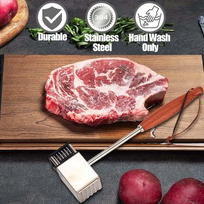 Se facilita la descongelación de carnes y aves de corral con un suavizador de carne de acero inoxidable de 36 hojas