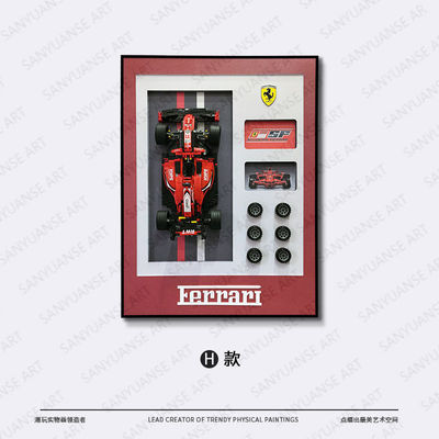 Automóviles deportivos modernos personalizados Modelos de casas de lujo Bloques de construcción Cuadro de pantalla de pared para oficina en el hogar