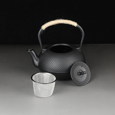Conjunto japonés de caldera de té y café de hierro fundido perfecto para viajes a casa Accesorios negros