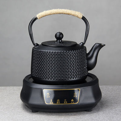 Conjunto japonés de caldera de té y café de hierro fundido perfecto para viajes a casa Accesorios negros