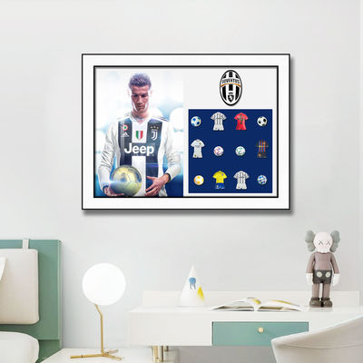 Arte de la pared de fútbol moderno Bloque de construcción eléctrico formato colgante para la decoración del salón