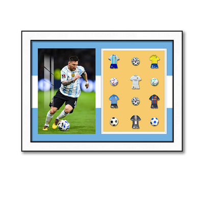Arte de la pared de fútbol moderno Bloque de construcción eléctrico formato colgante para la decoración del salón